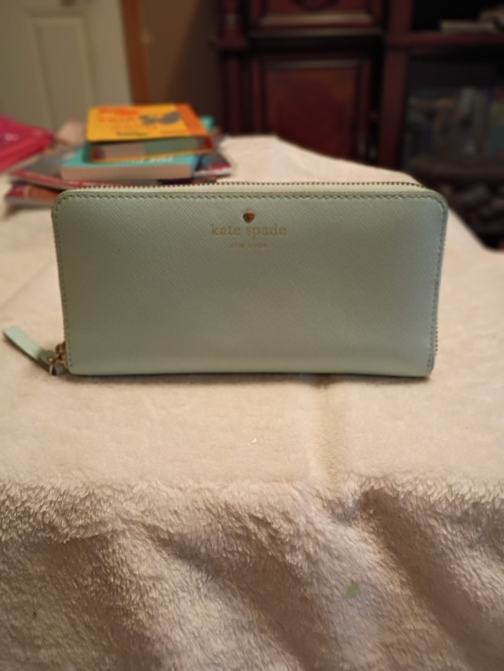 kate spade Light Mint Zip-Around Continental Wallet